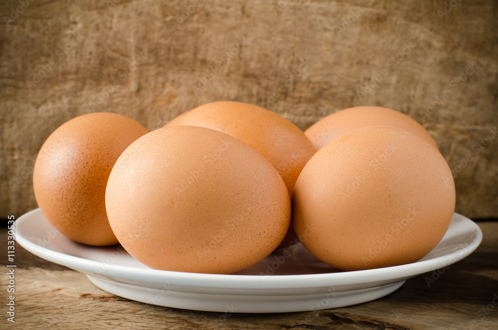 Eggs on wooden background,food ingredient Eggs on wooden background,food ingredient
