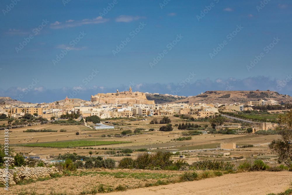 Obraz premium View on the town Xewkija