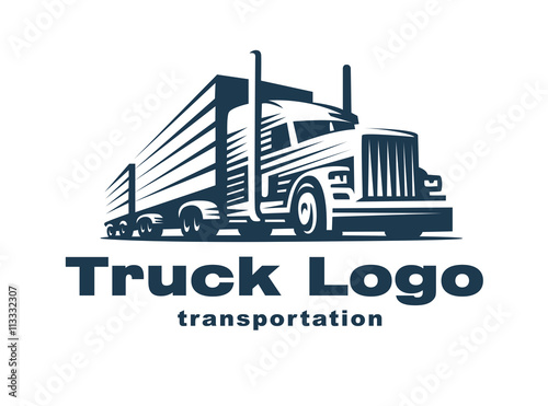 Truck logo illustration on white background