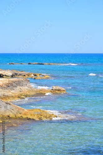 Rocks on the coast of Cretan Sea.