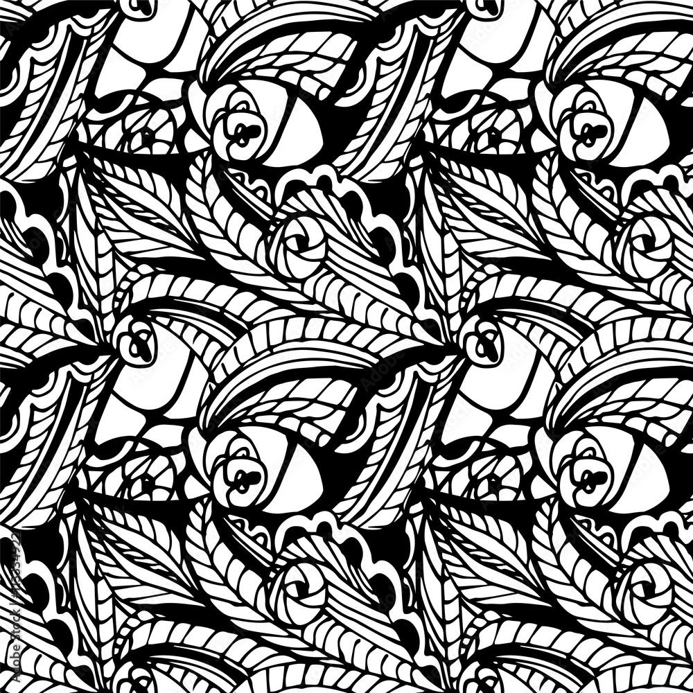 Fototapeta premium ornate pattern 31 mono