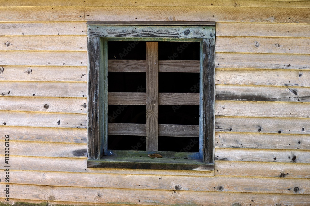 Old wooden wall and window background Old wooden wall and window background