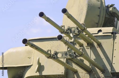 barrel anti-aircraft guns, Shilka. photo