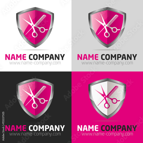 logo coiffeur visagiste cheveux soin