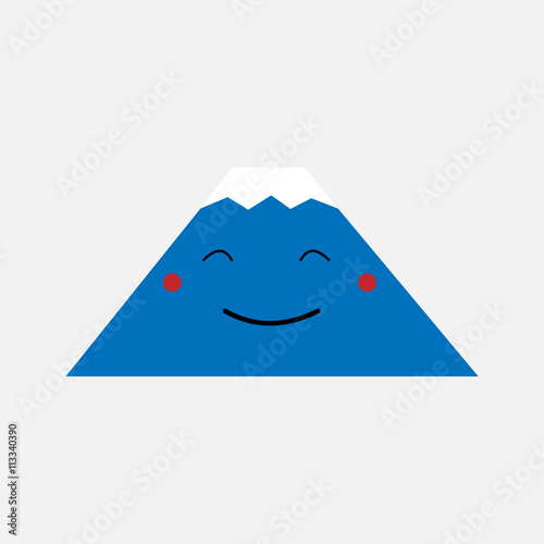 Mount Fuji Smile illustrator vector