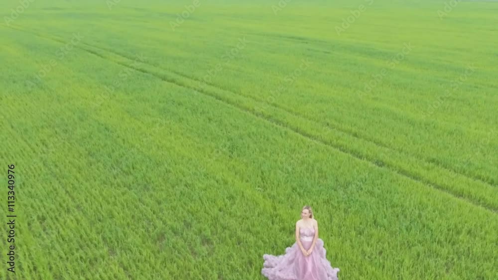 Very attractive women. girl in wedding dress walking. Slow motion Very attractive women. girl in wedding dress walking. Slow motion