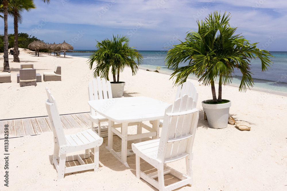 restaurant on the beach, caribbean coast