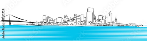 San Francisco Finance District Sketch