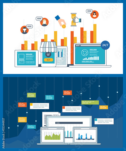 Mobile marketing. Financial report, investment, consulting, strategy planning