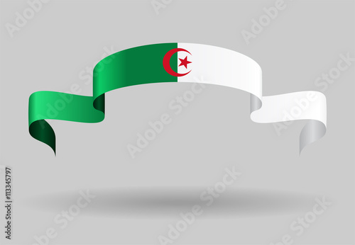 Algerian flag background. Vector illustration.