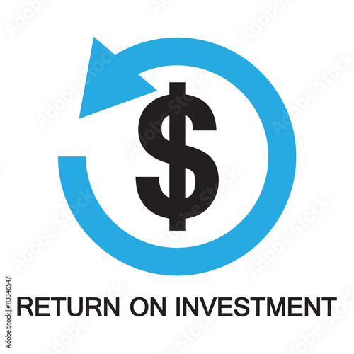 return on investment  ,icon and symbol