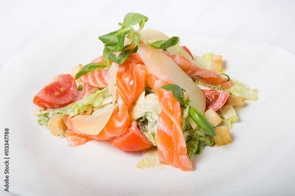 Vegetables salad with salmon Vegetables salad with salmon