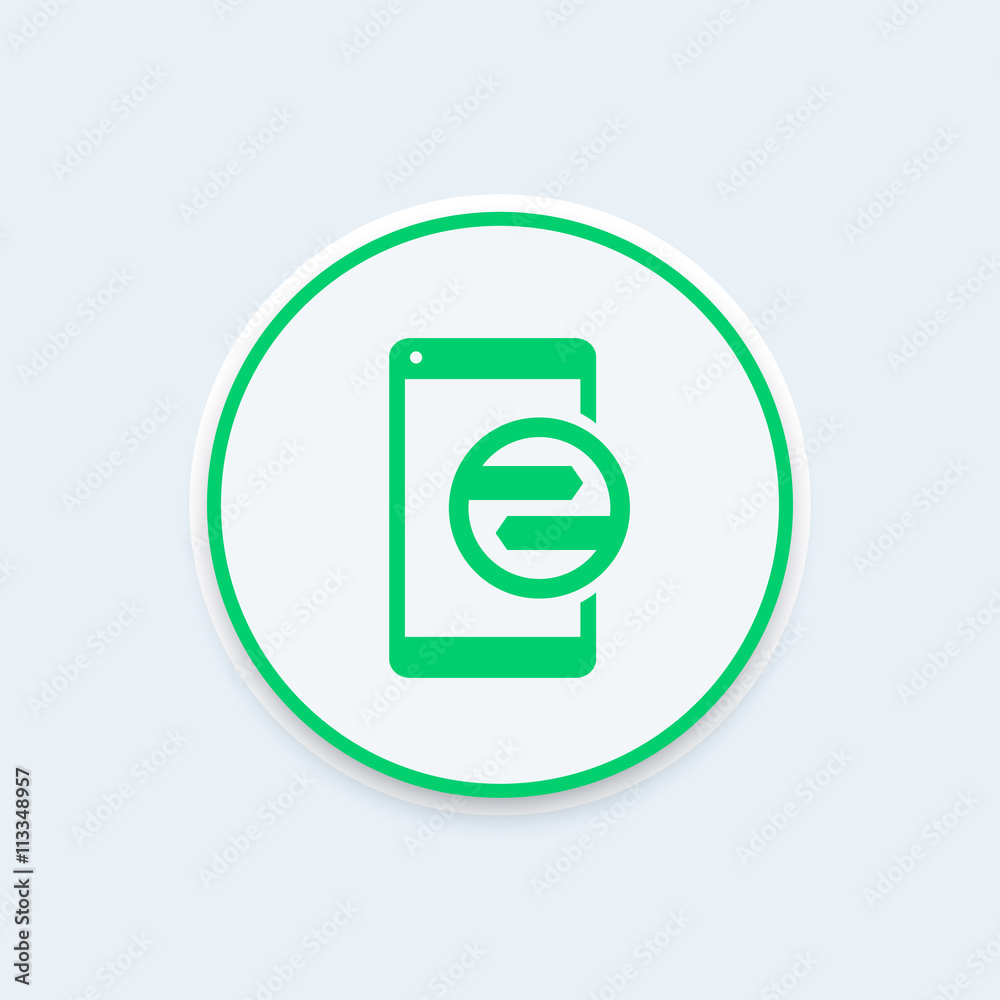 synchronization with smartphone icon, connectivity, data transfer, connection sign, vector illustration synchronization with smartphone icon, connectivity, data transfer, connection sign, vector illustration