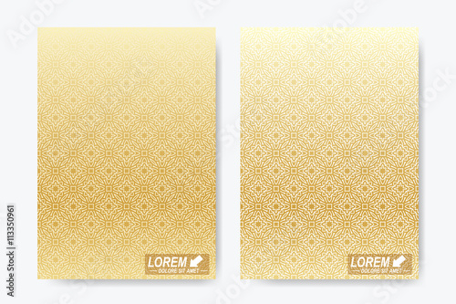 Modern vector template for brochure, Leaflet, flyer, cover, magazine or annual report. A4 size. Ramadan kareem design book layout. Abstract presentation with islamic style