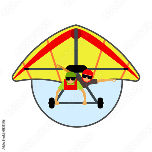 Hang Glider Vector Icon