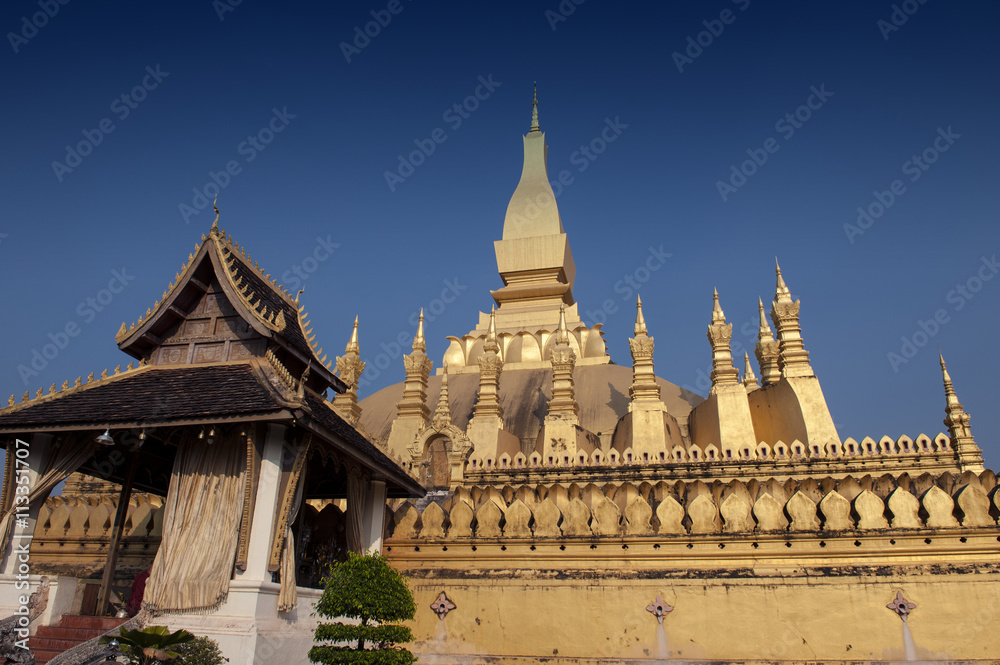 That Luang Stupa, landmark of Vientiane, Lao PDR