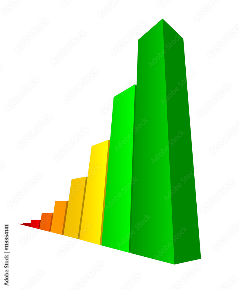 Obraz premium rising business graph