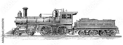 19th century, American steam locomotive for passenger transport