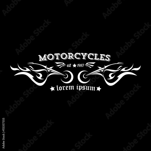 vector vintage motorcycle label or badge