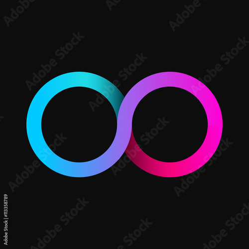 Colorful infinity business logo. Eternity concept. Vector illustration.