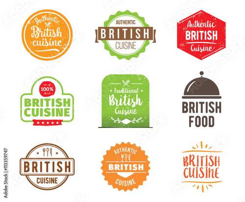 British cuisine vector label