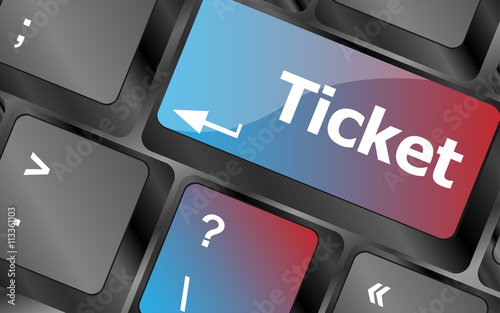 Buy tickets computer keyboard key . keyboard keys. vector illustration