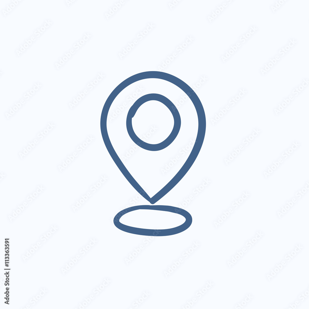 Navigator guide itinerary sketch icon. Navigator guide itinerary sketch icon.