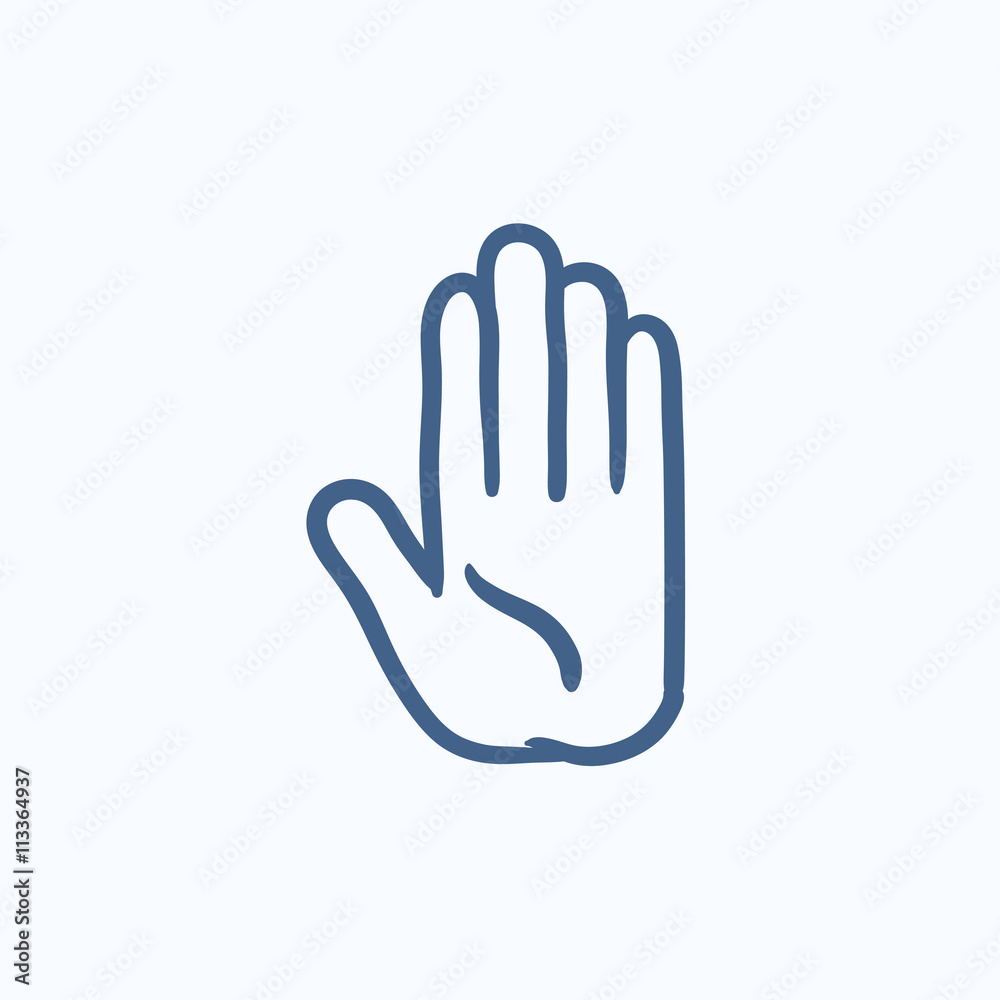 Medical glove sketch icon. Medical glove sketch icon.