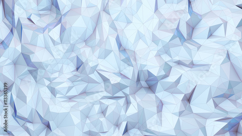 Abstract 3d rendering White Low Poly Background