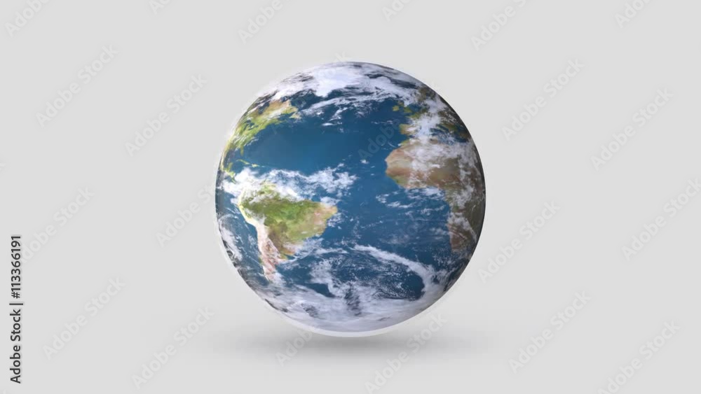 Earth Rotating, The World Spinning, Full Rotation, Seamless Loop - Realistic Planet Turning 360 Degrees Earth Rotating, The World Spinning, Full Rotation, Seamless Loop - Realistic Planet Turning 360 Degrees