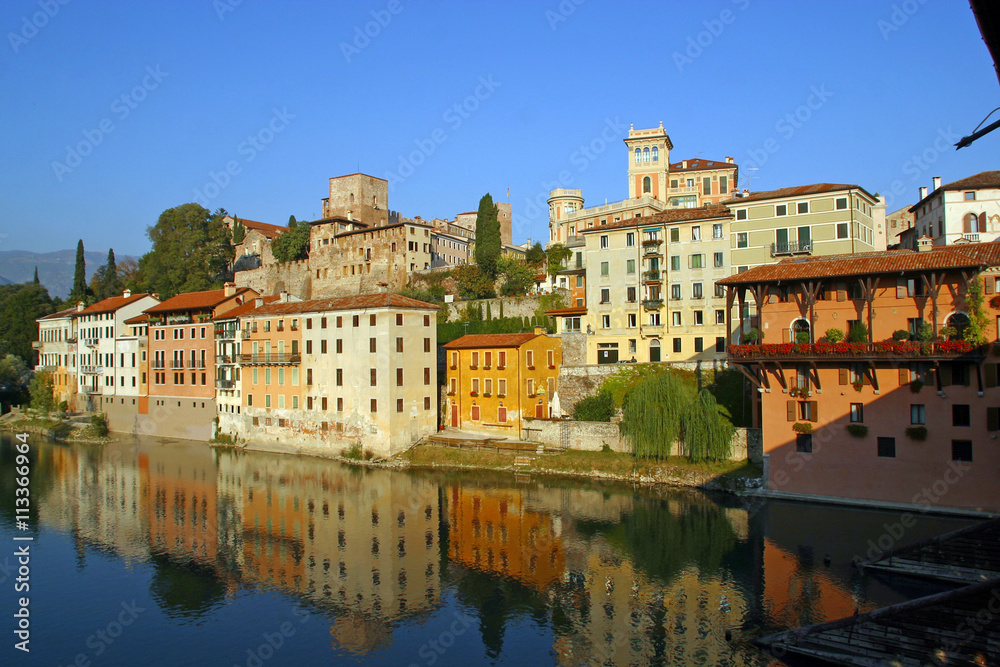 Veneto,Bassano del Grappa,il fiume Brenta.
