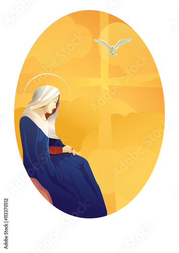 Mary against cross 