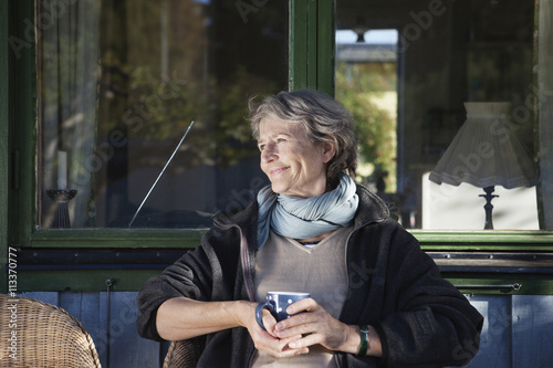 Senior woman looking away
