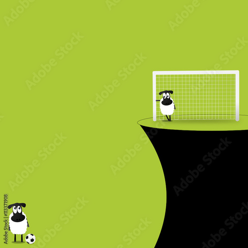 Schafe spielen Fußball