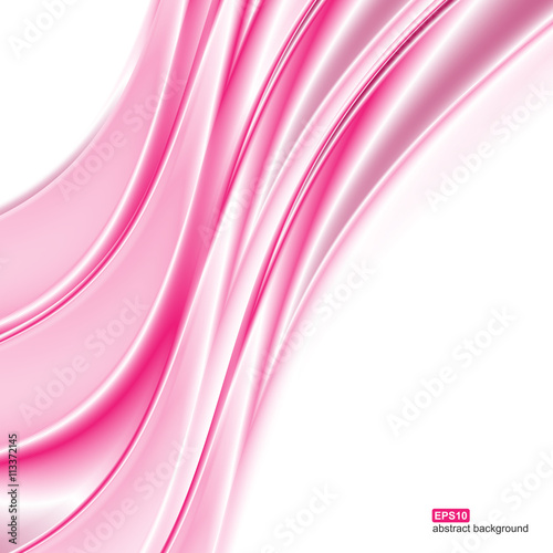 Abstract background. Pink waves on white background for presentation, website, flyers, brochures.