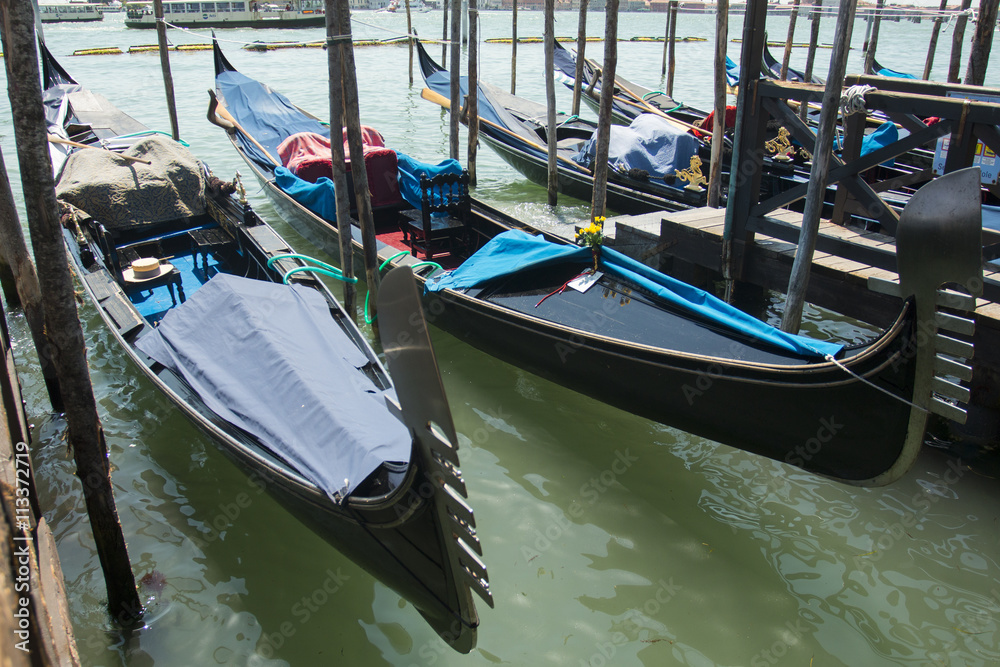 gondolas in Venice, Italy 