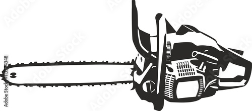 chainsaw illustration isolated photo