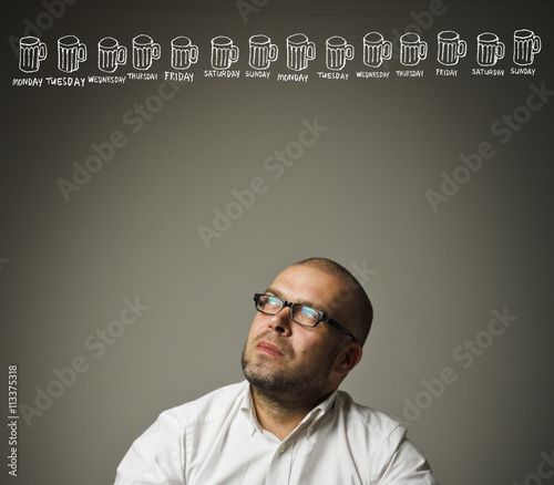 Fotografie Drunkard and beer