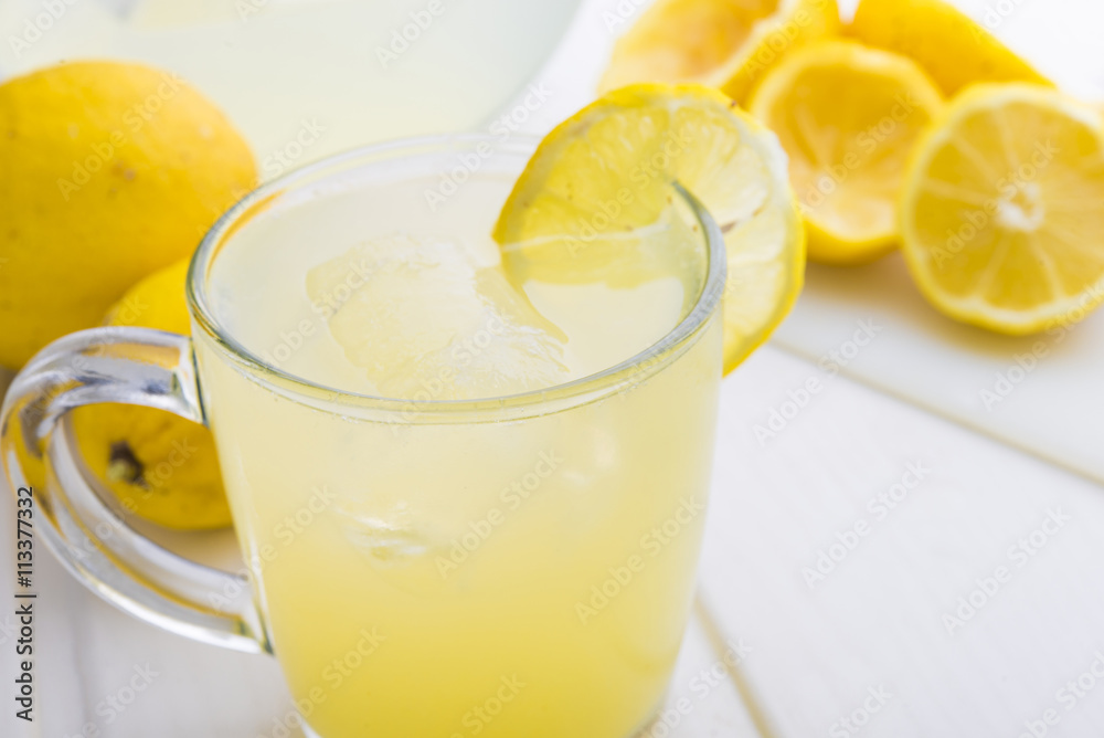 Water and lemon Water and lemon