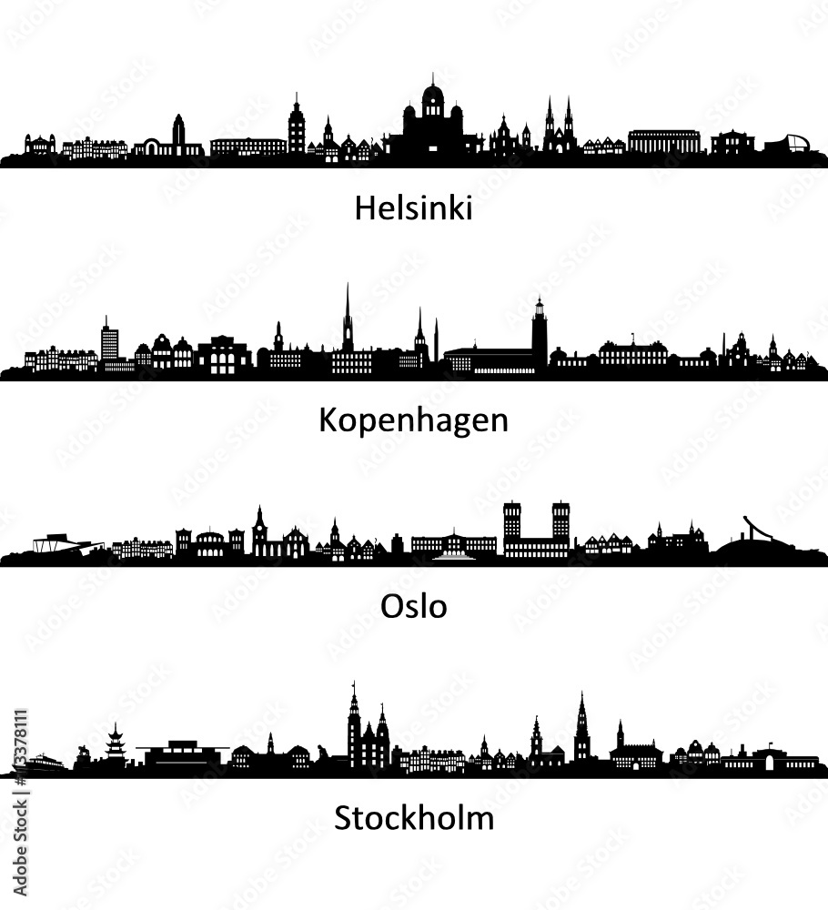 Hauptstädte Skandinavien