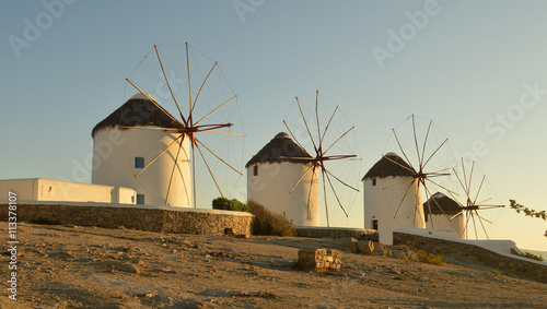 The famous windmills of Mykonos island, Greece