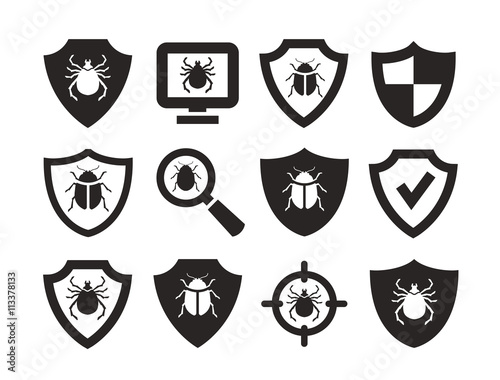 Antivirus protection. web icons set