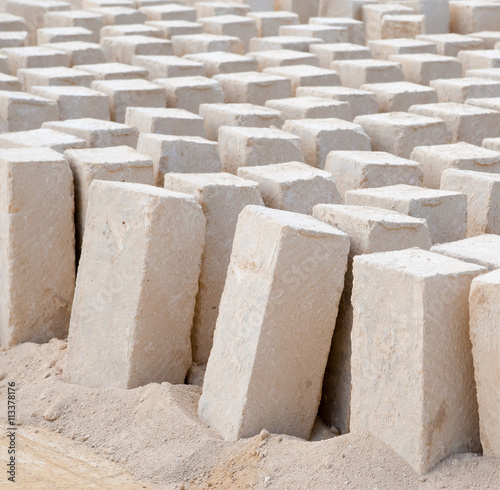 Obraz na płótnie Tufa blocks in a stone quarry
