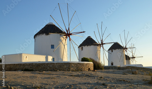 The famous windmills of Mykonos island, Greece