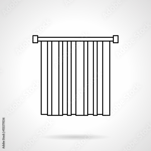 Blinds flat line vector icon