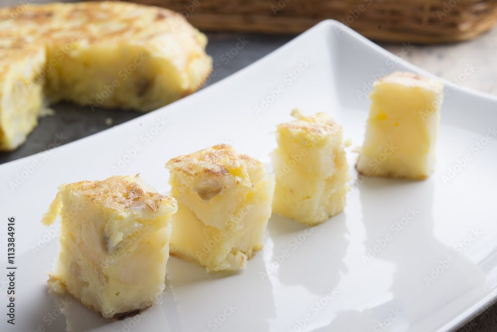 Tortilla de patatas (typical food spanish)