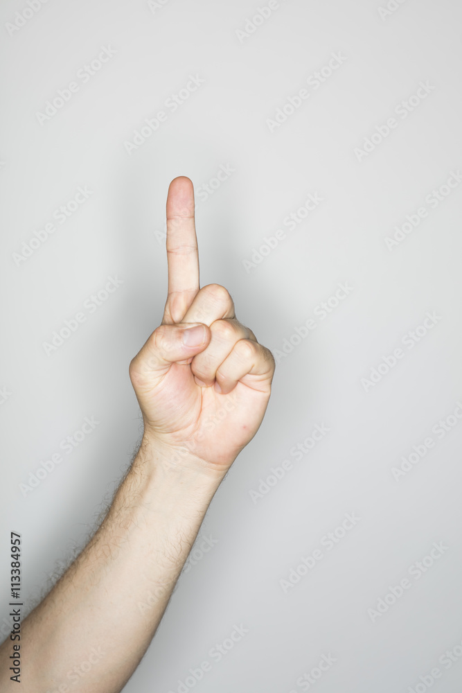 isolated hand gesture