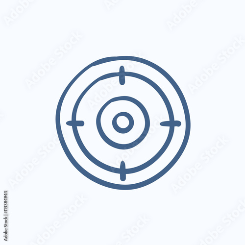 Target board sketch icon.