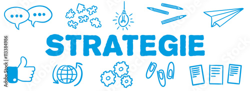 Stick Figure Series Banner Blue / Strategie