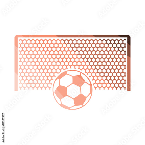 Soccer gate with ball on penalty point  icon